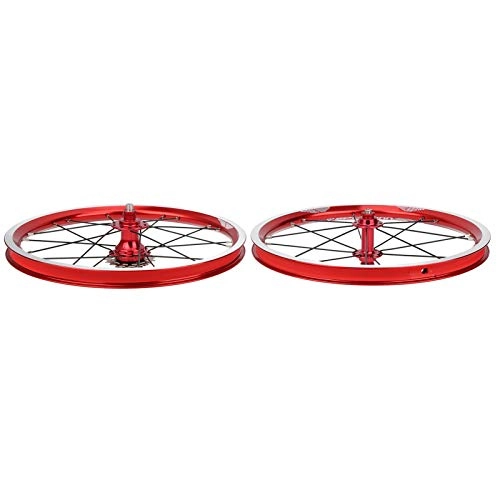 Mountain Bike Wheel : Shipenophy Front 2 Rear 5 Bearing robust Front 74mm Rear 85mm Hub Bicycle Wheelset for mountain bike(red)