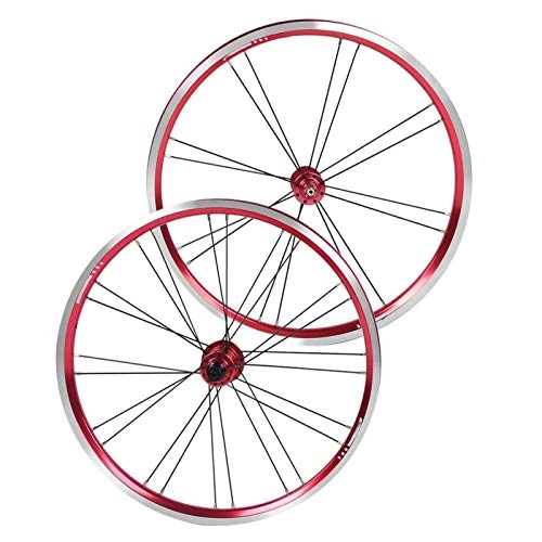 Mountain Bike Wheel : Shipenophy Simple Designed Aluminium Alloy Bike Wheel Set 0 Inch Bike Wheelset, for Mountain Bike, for Bikes(Red black)