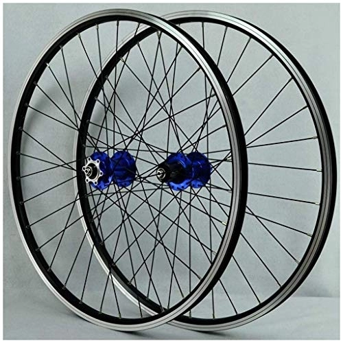 Mountain Bike Wheel : SLRMKK 26 Inch MTB Bike Wheelset, Double Wall Aluminum Alloy Disc / Vbrake Cycling Rim Quick Release 32 Hole 7 / 8 / 9 / 10 Speed Disc Wheels