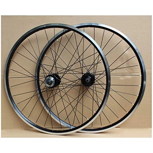 Mountain Bike Wheel : SLRMKK 26 Inch V-Brake Bicycle Wheelset, Double Wall Aluminum Alloy Cycling Wheels MTB Rim Quick Release 32 Hole 8 / 9 / 10 Speed Freewheel