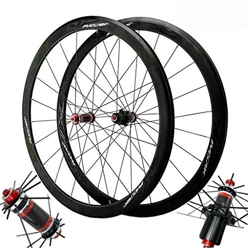 Mountain Bike Wheel : SLRMKK 700C Carbon Fiber Bicycle Wheelset, V-Brake Road Racing Bike 40MM Cycling Wheels Hybrid / Mountain 24 Hole 7 / 8 / 9 / 10 / 11 Speed