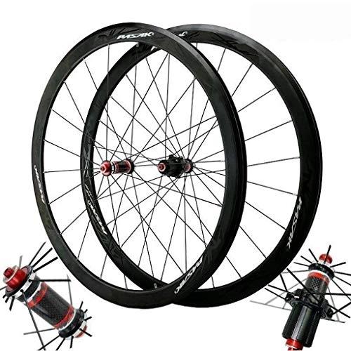 Mountain Bike Wheel : SLRMKK 700C V-Brake Bike Wheelset, Carbon Fiber Road Racing Bicycle 40MM Cycling Wheels Hybrid / Mountain 24 Hole 7 / 8 / 9 / 10 / 11 Speed
