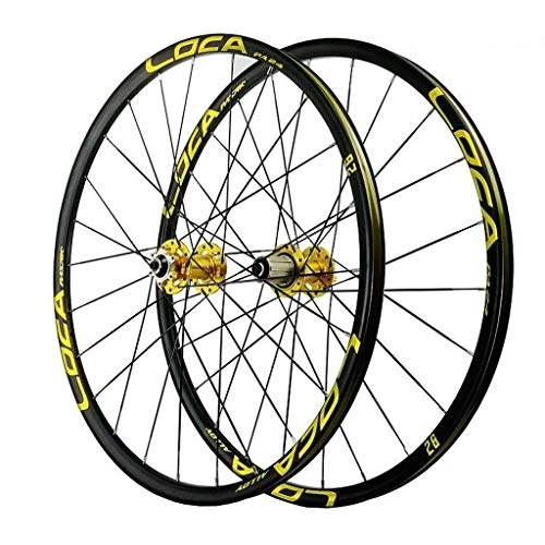 Mountain Bike Wheel : SLRMKK Bicycle Wheelset 26 Inch, Double Wall Magnesium Alloy 24 Hole Sealed Bearings 6 Nail Discbrake MTB Wheels 7 / 8 / 9 / 10 / 11 Speed