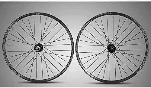 Mountain Bike Wheel : SLRMKK Mountain bike wheel 27.5 / 29 inches, double-walled cassette hub bicycle wheelset discbrake hybrid Fast release 32 holes 8, 9, 10, 11 speed