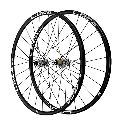 Mountain Bike Wheel : SN Bicycle Wheelset For 26" 27.5" 700C 29" Mountain Road Bike Wheels Thru Axle MTB Ultralight Front Rear Wheelset Rim Disc Brake 8-12 Speed (Color : Titanium hub, Size : 27.5in)
