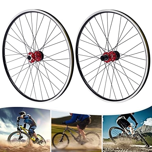 Mountain Bike Wheel : SOLOCJNL Mountain Bike Wheelset, 29 Inch Aluminium Alloy MTB Bike Disc Red Hub, Quick Release Front Wheel Rear Wheel Set, Disc Brake, MTB Wheelset, 200 kg Load