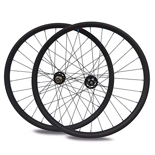 Mountain Bike Wheel : Sywtz 29er MTB Carbon Wheelset Hookless / Asymmetric Tubeless For DH / AM / XC / Enduro Mountain Bike 650B Wheelset 24 / 27 / 28 / 33 / 35 / 36 / 40 / 50mm Width (Width-24mm, Depth-24mm, Powerway M42)
