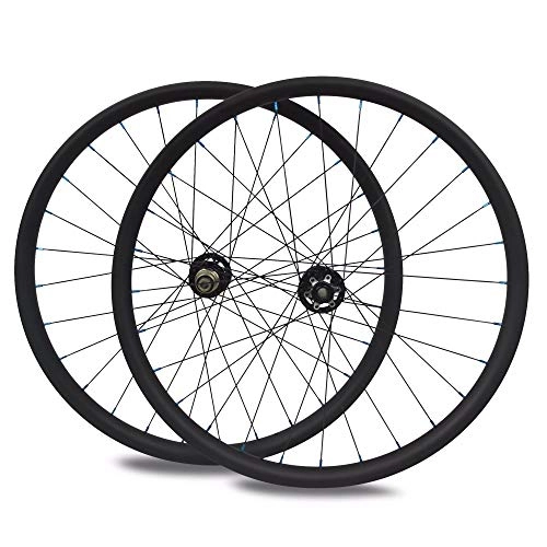 Mountain Bike Wheel : Sywtz 29er MTB Carbon Wheelset Hookless / Asymmetric Tubeless For DH / AM / XC / Enduro Mountain Bike 650B Wheelset 24 / 27 / 28 / 33 / 35 / 36 / 40 / 50mm Width (Width-28mm, Depth-25mm, Powerway M42)