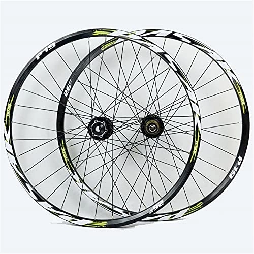 Mountain Bike Wheel : TANGIST 26 Inch 27.5" 29 Er MTB Bike Wheelset Aluminum Alloy Disc Brake Mountain Cycling Wheels Thru Axle for 7 / 8 / 9 / 10 / 11 Speed (Color : G, Size : 27.5IN)