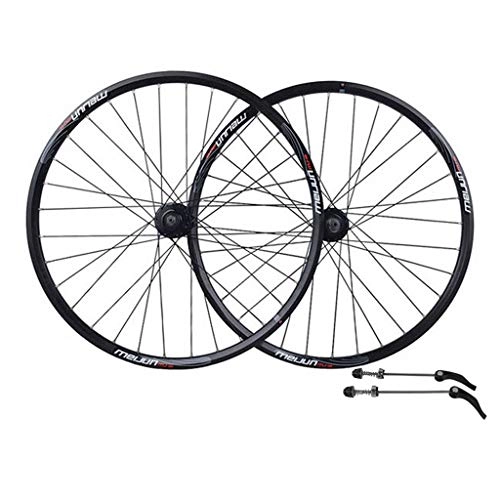 Mountain Bike Wheel : Training Rope Mountain Bike Wheel set Front And Rear Wheel Set 26" Disc Brake Quick Release Bicycle Wheel Aluminum Alloy Wheel To Fit Your Bike (Color : Black)