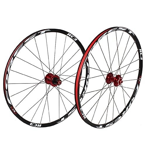 Mountain Bike Wheel : TYXTYX 26 ”27.5 Inch Mountain Bicycle Wheelset, Double Wall Aluminum Alloy Disc Brake 24 Hole Hybrid / MTB Rim 11 Speed Wheels