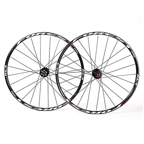 Mountain Bike Wheel : TYXTYX 26" 27.5" MTB Bike Wheel Set Disc Brake Double Wall Rim 7-11 Speed Sealed Bearings Hub