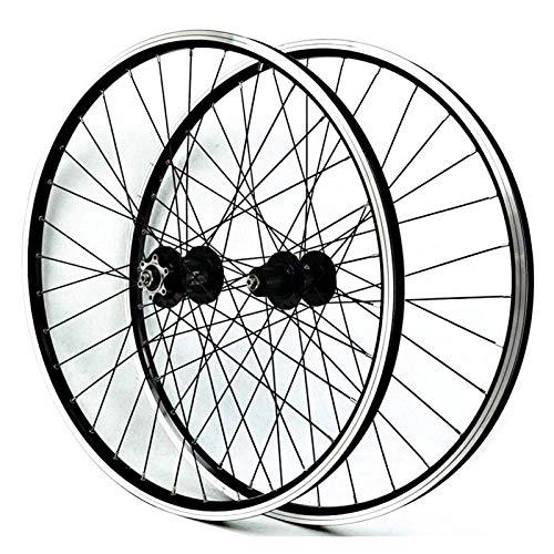 Mountain Bike Wheel : TYXTYX 26 Inch Bike Wheelset, Bicycle Wheels Double Wall MTB Rim Mountain Cycling Quick Release Disc / V Brake 32 Hole Disc 7 8 9 10 11Speed