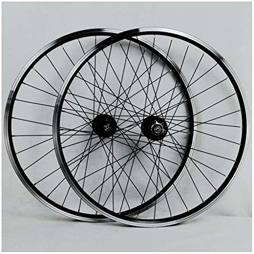 Mountain Bike Wheel : TYXTYX 26 inch MTB Fahrradradsatz, double-walled aluminum alloy disc / V brake wheel rim Rapid Release 32 holes 7 / 8 / 9 / 10 speed disc wheels