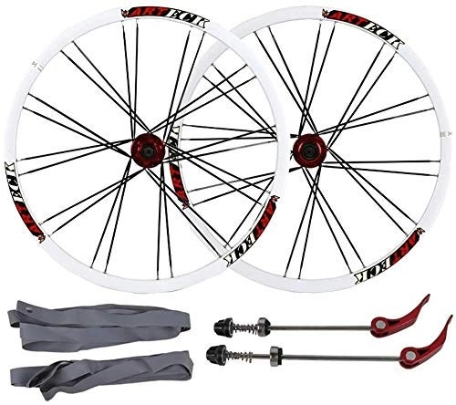 Mountain Bike Wheel : TYXTYX 26 Inches Mountain Bicycle Wheel, Aluminum Double-Walled Wheel Rim MTB-Disc Brake 24 Hole Rapid Release 7 8 9 10 Speed