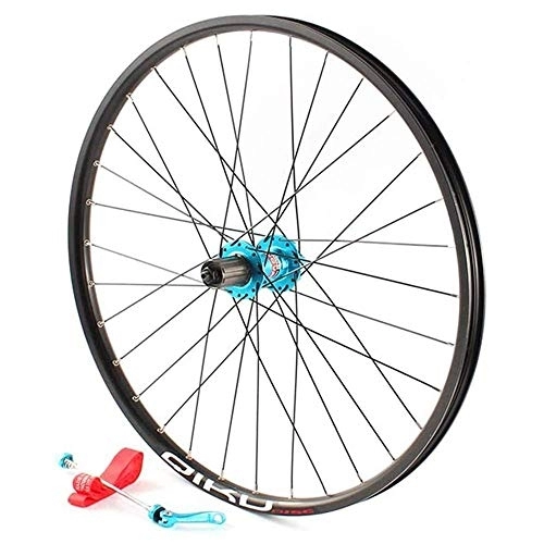 Mountain Bike Wheel : TYXTYX 26" MTB Bike Front Wheel Rear Wheel Disc Brake Double Wall Alloy Rim Bicycle Wheelset Quick Release Black 32H 8 9 10 Speed, Rear Blue