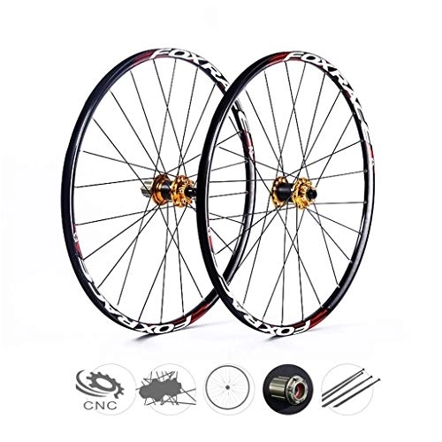 Mountain Bike Wheel : TYXTYX 26inch Bike Wheelset, Double Wall MTB Rim Quick Release Disc Brake Sealed Bearings 8 9 10 11 Speed 28H