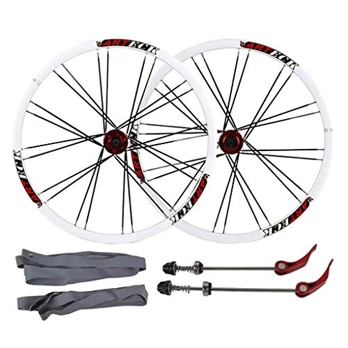 Mountain Bike Wheel : TYXTYX 26inch Bikes Wheels, Double Wall MTB Rim Quick Release V-Brake Hybrid / Mountain Bike 24 Hole Disc 7 8 9 10 Speed