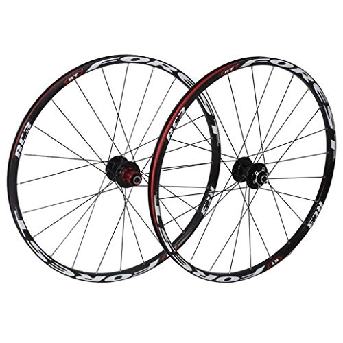 Mountain Bike Wheel : TYXTYX Bicycle Wheelset 26 27.5 In MTB Bike Wheels Double Layer Rim Sealed Bearing 11 Speed Cassette Hub Disc Brake QR 24 Holes 1850g