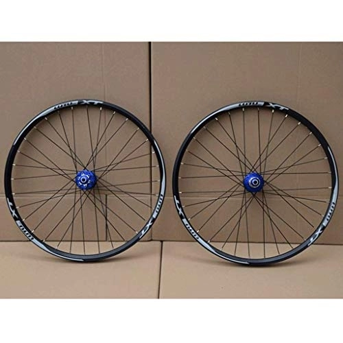 Mountain Bike Wheel : TYXTYX Bicycle Wheelset MTB Double Wall Alloy Rim Disc Brake 7-11 Speed Card Hub Sealed Bearing QR 32H