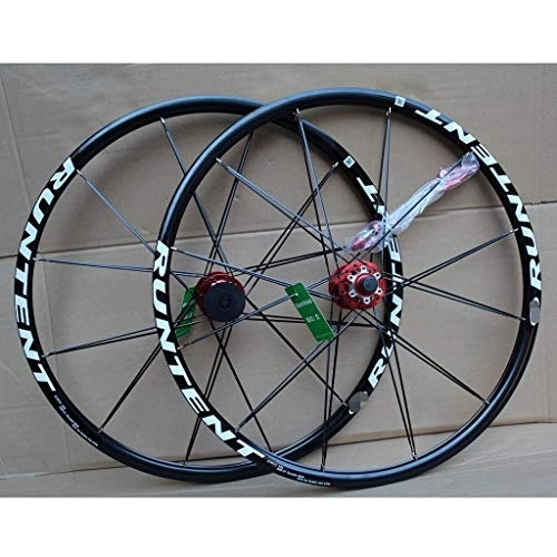 Mountain Bike Wheel : TYXTYX Bike Wheelset 26 Inch Double Layer MTB Rim Sealed Bearing Disc Brake Quick Release For 8-10 Speed Cassette Flywheel Bicycle 24H