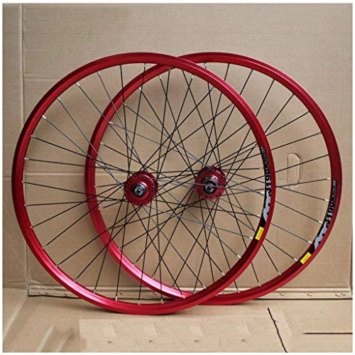 Mountain Bike Wheel : TYXTYX Bike Wheelset 26 Inch Double Wall MTB Rim Disc Brake QR For 8-10 Speed Cassette Flywheel 32 Holes