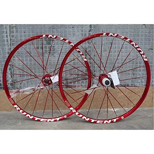 Mountain Bike Wheel : TYXTYX Bike Wheelset 26 Inch Double Wall MTB Rim Sealed Bearing Disc / Rim Brake Quick Release For 8-10 Speed Carbon Hub Cassette Flywheel 24H