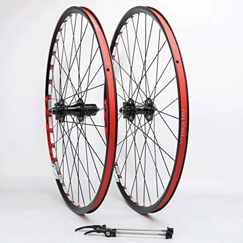 Mountain Bike Wheel : TYXTYX Bike Wheelset 26 inch MTB Disc brake Bicycle Wheel Double Wall Rims QR Sealed Bearing for Cassette Hub 8-11 Speed 1850g