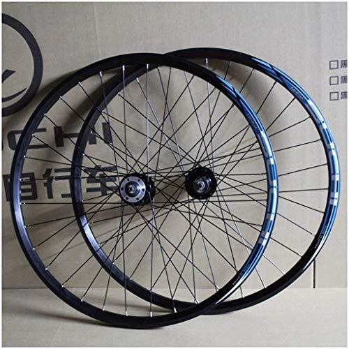 Mountain Bike Wheel : TYXTYX Bike Wheelset 27.5 Inch Double Wall MTB Rim Disc Brake QR For 8-10 Speed Cassette Flywheel Bicycle Wheels 32 Holes