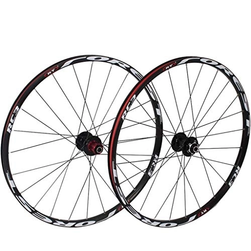 Mountain Bike Wheel : TYXTYX Cycling Wheels Bicycle Front Rear Wheels for 26" 27.5" Mountain Bike, MTB Bike Wheel Set 7 Bearing 24H Alloy Drum Disc Brake 8 9 10 11 Speed (Color : B, Size : 26inch)