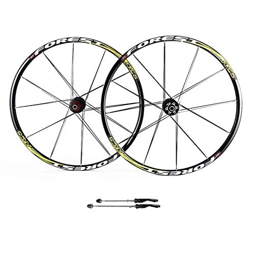 Mountain Bike Wheel : TYXTYX Mountain Bike Wheels, 26inch Double Wall MTB Rim Quick Release V-Brake Bicycle Wheelset Hybrid 24 Hole Disc 8 9 10 Speed