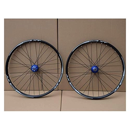 Mountain Bike Wheel : TYXTYX Mountain Bike Wheelset 26 / 27.5 / 29 Inch MTB Bicycle Double Layer Alloy Rim Sealed Bearing 7-11 Speed Cassette Hub Disc Brake 1100g QR (Color : C, Size : 27.5in)