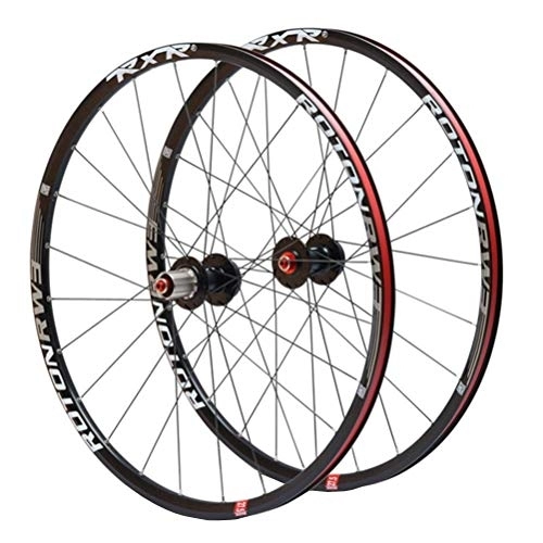 Mountain Bike Wheel : TYXTYX Mountain Bike Wheelset 26 / 27.5 / 29 Inches MTB Double Wall Aluminum Alloy Disc Brake Cycling Bicycle 24 Hole Rim 9 / 10 / 11 Cassette Wheels