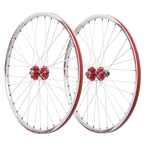 Mountain Bike Wheel : TYXTYX MTB 26 Inch Bike Wheel Set Double Wall Alloy Rim Disc Brake 7-11 Speed Sealed Hub Quick Release Tires 1.75-2.1" 32H