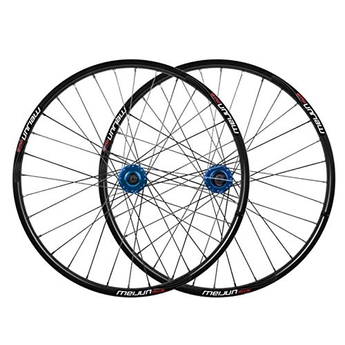 Mountain Bike Wheel : TYXTYX MTB Bicycle Wheel Set 26 Inch Mountain Bike Double Wall Rims Disc Brake Hub QR For 7 / 8 / 9 / 10 Speed Cassette 32 Spoke