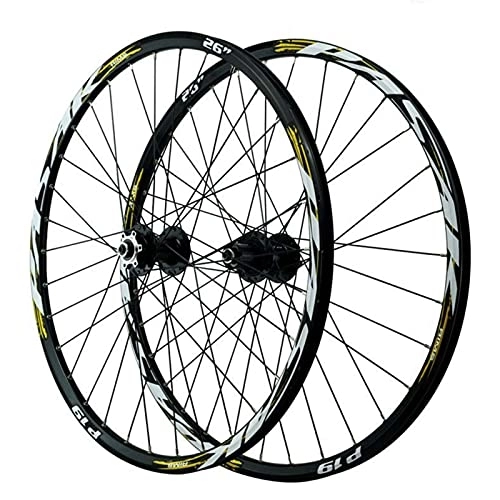 Mountain Bike Wheel : TYXTYX MTB Bicycle Wheelset 26 Inch 27.5”29 ER Double Wall Aluminum Alloy Mountain Wheels Disc Brake for 7 / 8 / 9 / 10 / 11 Speed Wheels