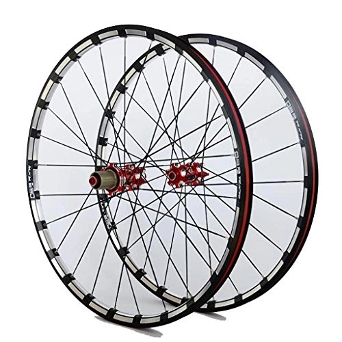 Mountain Bike Wheel : TYXTYX MTB Bike Wheel for 26 27.5 29 Inch Bicycle Front Rear Wheelset Double Layer Alloy Rim 7 Palin Bearing Disc Brake QR 7-11 Speed 24H 1742g