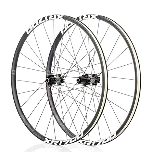 Mountain Bike Wheel : TYXTYX MTB Bike Wheel Set 26" 27.5" Double Wall Alloy Rim QR 8-11 Speed Cassette Hub 6 Sealed Bearing 24H For Tub Less Tires Bicycle