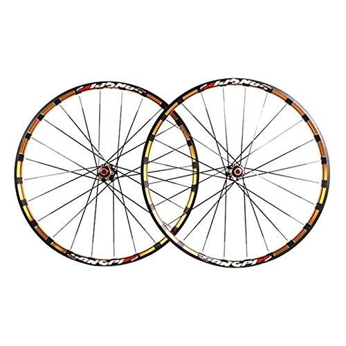 Mountain Bike Wheel : TYXTYX MTB Bike Wheel Set 26 27.5in Double Wall Alloy Rim Carbon Hub First 2 Rear 5 Palin Quick Release Disc Brake 7 8 9 10 11 Speed 3 Colours