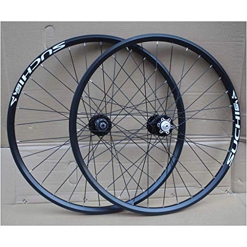 Mountain Bike Wheel : TYXTYX MTB Bike Wheel Set 26 Inch Double Wall Rim Sealed Bearing Hub Disc Brake QR for 8-10 Speed Cassette Flywheel Bicycle Wheel 32 Holes