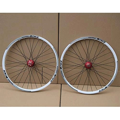 Mountain Bike Wheel : TYXTYX Quick Release Axles Bicycle Accessory Bicycle Wheelset MTB Double Wall Alloy Rim Disc Brake 7-11 Speed Card Hub Sealed Bearing QR 32H Road Bicycle Cyclocross Bike Wheels (Color : E, Size : 2