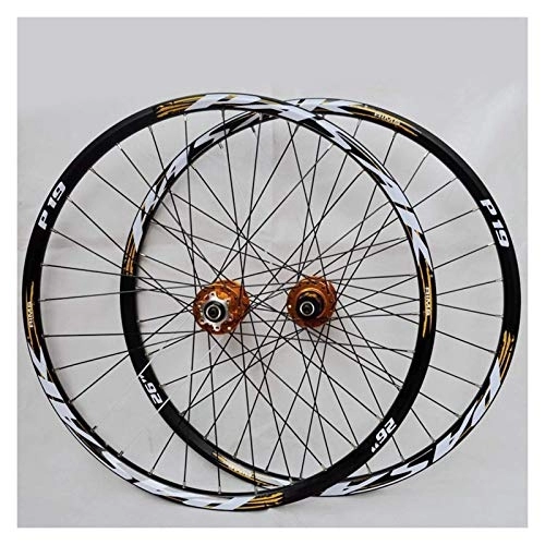 Mountain Bike Wheel : TYXTYX Quick Release Axles Bicycle Accessory Bike Wheelset MTB for Mountain 26 27.5 29 in Double Layer Alloy Rim Sealed Bearing 7-11 Speed Cassette Hub Disc Brake QR 24H Road Bicycle Cyclocross Bik