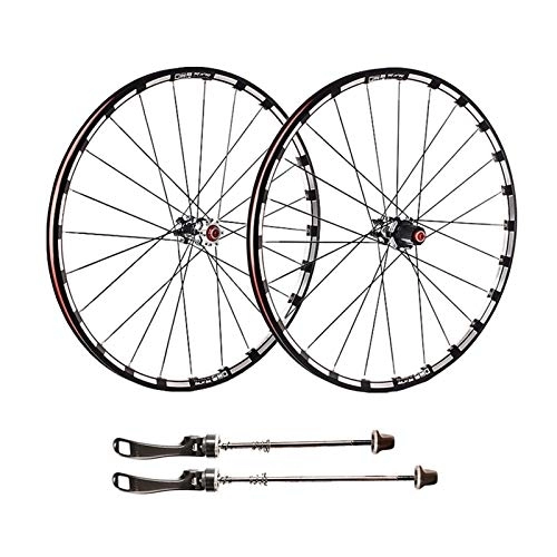 Mountain Bike Wheel : TYXTYX Quick Release Axles Bicycle Accessory Carbon Fiber Mountain Bike Wheel Set 26 / 27.5 / 29 Inch Quick Release Bucket Shaft 120 Ring Road Bicycle Cyclocross Bike Wheels (Color : BLACK, Size