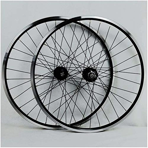 Mountain Bike Wheel : TYXTYX V-brake bicycle wheel 26 inches, double-walled aluminum alloy MTB wheel rim disc brake Hybrid / freewheel 7 8 9 10 Disc Speed