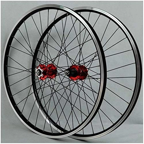 Mountain Bike Wheel : TYXTYX V-Brake Bike Bicycle Wheelset, 26 Inch Double Wall Aluminum Alloy MTB Rim Disc Brake Quick Release 32 Hole 7 8 9 10 Speed Disc Wheels