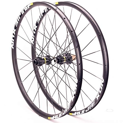 Mountain Bike Wheel : Ultralight 26 / 27.5 / 29-inch Mountain Bike Wheel Set Disc Brake Mtb Wheels Thru Axle Six Holes 21mm Height 24 Holes Wheel (Size : 26in)