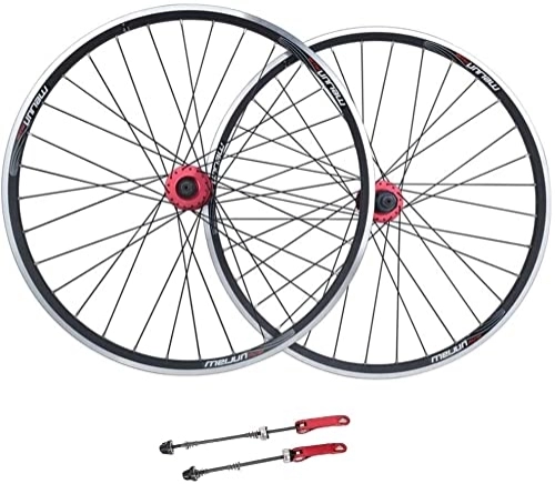 Mountain Bike Wheel : UPPVTE 26 Inch Aluminum Alloy Mountain Bike Wheels, Double Wall Rim V-Brake Disc Brake Sealed Bearings Compatible 8 / 9 / 10 Speed Wheel (Color : White, Size : 26inch)