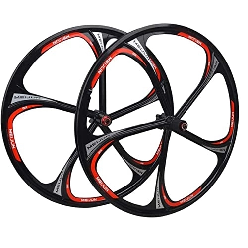 Mountain Bike Wheel : UZIAH 26 Inch Bicycle Wheel (Front + Rear) Double Wall Magnesium Alloy MTB Rim Quick Release Disc Brake Hybrid Mountain Bike Wheelset 7 8 9 10 Speed