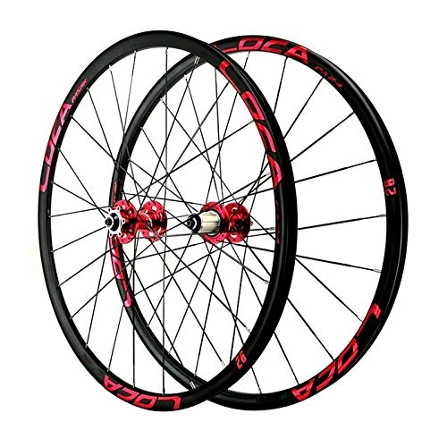 Mountain Bike Wheel : VBCGGGG Bike Wheelset 26 27.5 29 Inch MTB Super Light Disc Brake Bicycle Rim Quick Release Wheel For 8-12 Speed Cassette Flywheel Sealed Bearing 24 Spokes Freewheel (Color : E, Size : 26IN)