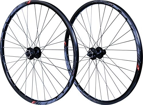 Mountain Bike Wheel : Velox Unisex's Mach1 Traxx Bolt-Thru Disc Mountain Bike Wheelset, Black, 27.5